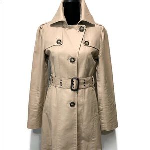 Kenneth Cole Womens Trench Coat, Khaki, Size S